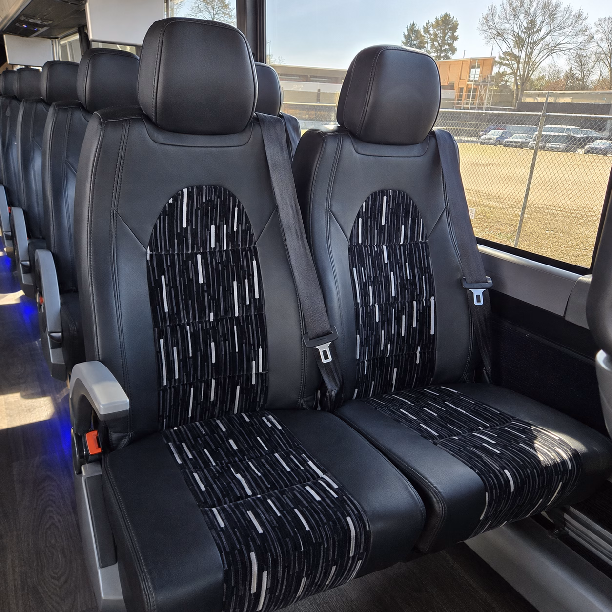 eden prairie charter bus rental interior