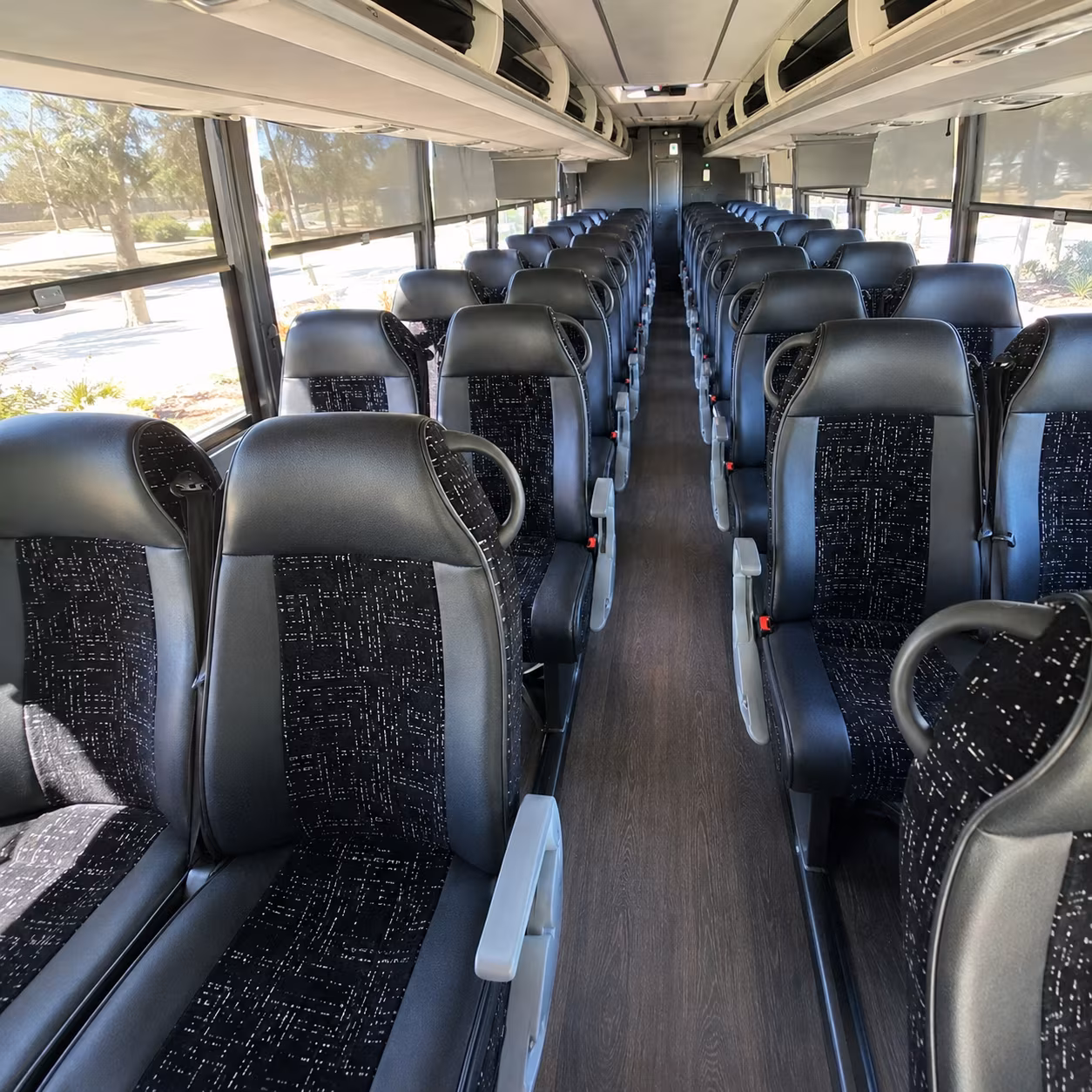instead of five cars and a parking scramble book one bus for the whole group