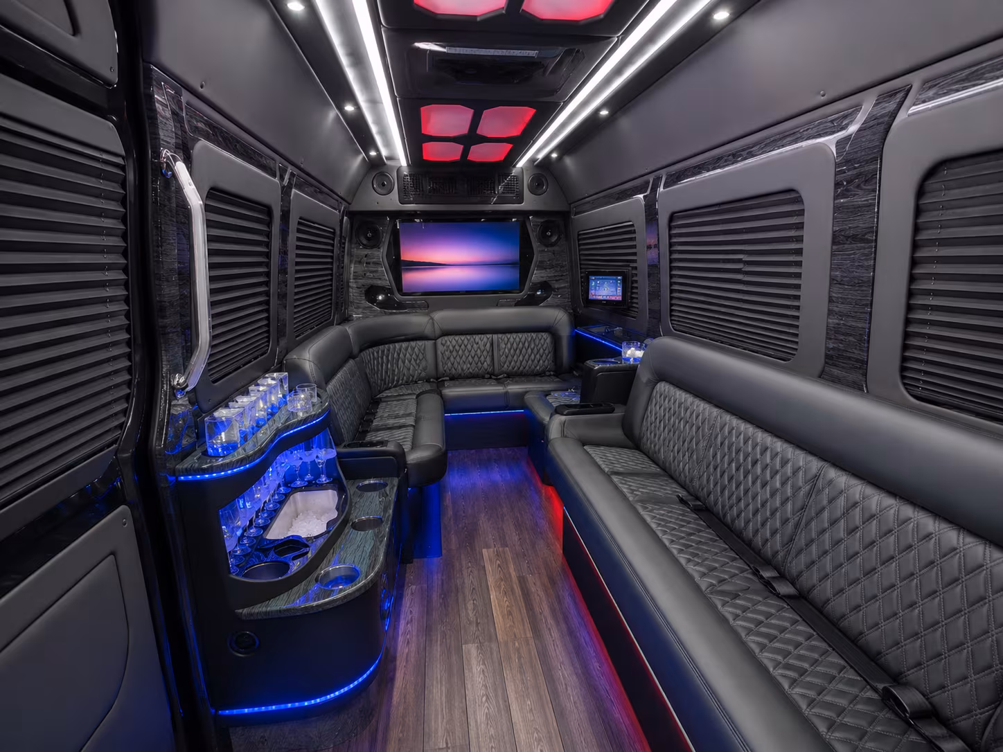 plymouth 40 passenger party bus interior