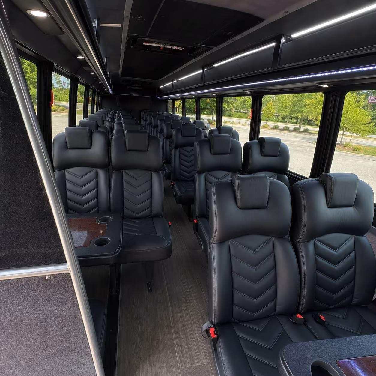 plymouth corporate event transportation onboard seating