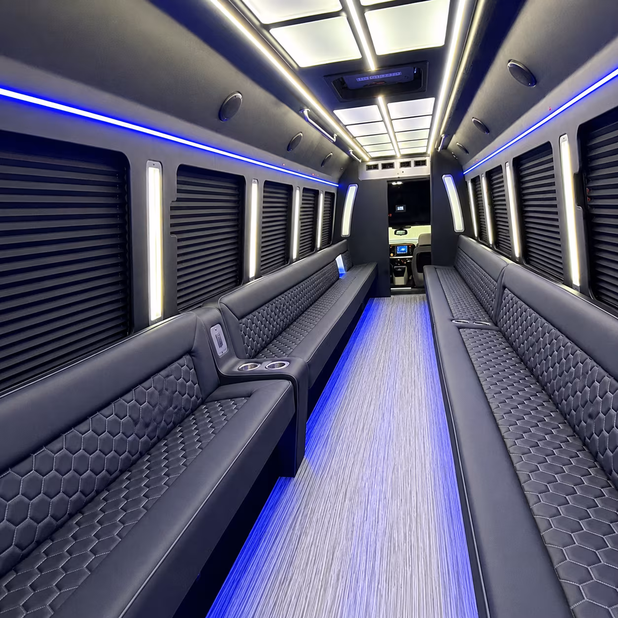 plymouth party bus rental interior